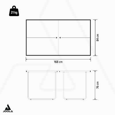שולחן פינג פונג מתקפל - Joola Midsize dark grey