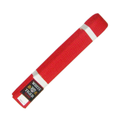 חגורת קראטה-ג'ודו ילדים אדומה-®WHITE TIGER-בש גל - ציוד ספורט
