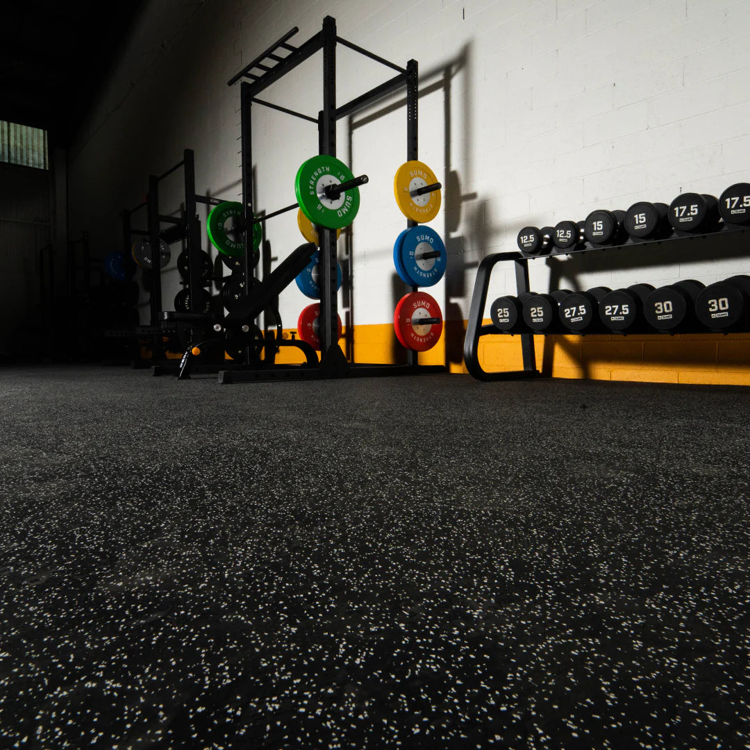 משטח גומי שחור/לבן מטרXמטר