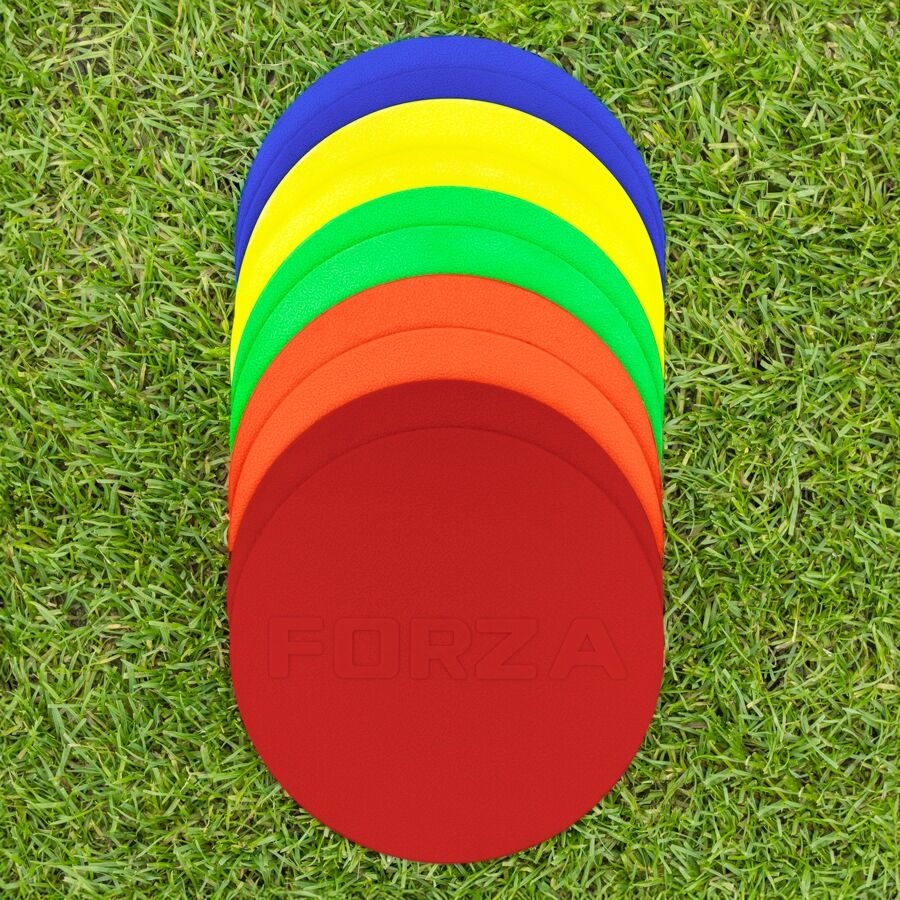 דיסקיות סימון (10 יח') 5 צבעים FORZA Flat Disc Markers – אנרג'ים