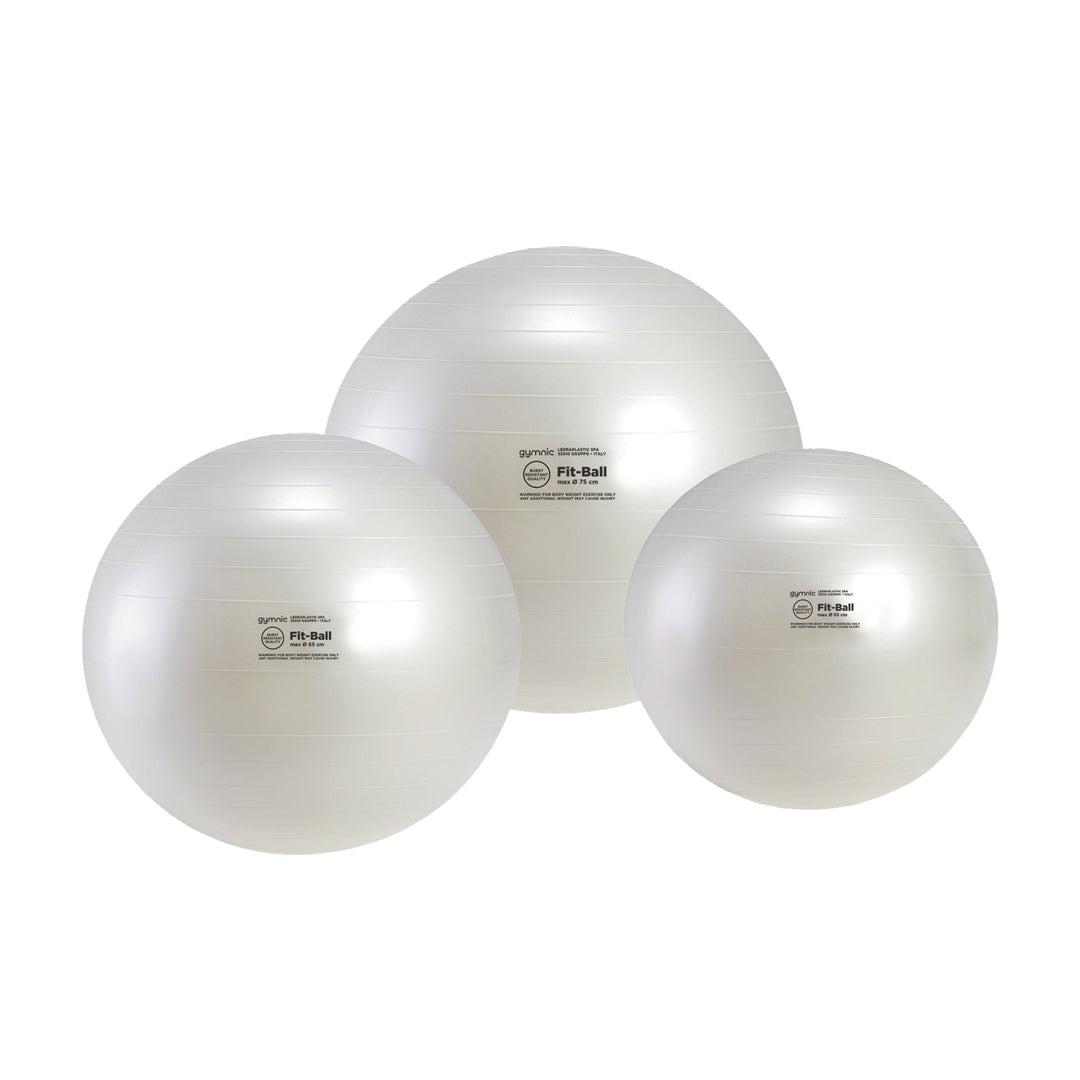 כדור פיזיו לבן פנינה 55 ס"מ Gymnic Fit-Ball BRQ-®GYMNIC-בש גל - ציוד ספורט