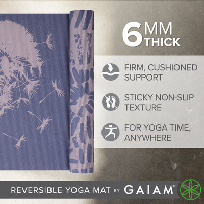 מזרן יוגה פרימיום 6 מ"מ דו צדדי REVERSIBLE PRINTED YOGA MAT