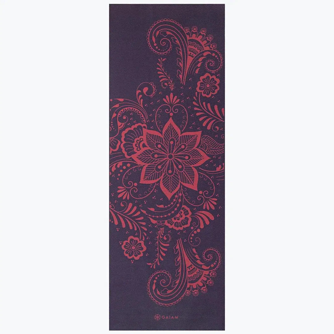 מזרן יוגה מקצועי, 6 מ"מ Premium Aubergine Swirl-®GAIAM-בש גל - ציוד ספורט