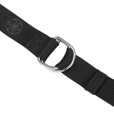 רצועת יוגה premium yoga strap black-®GAIAM-בש גל - ציוד ספורט