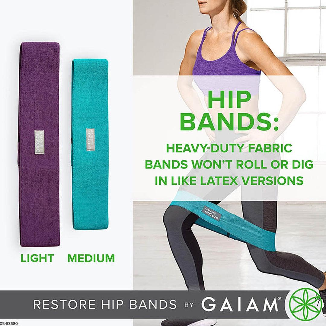 סט 2 גומיות אימון מבד GAIAM® Restore Hip Bands